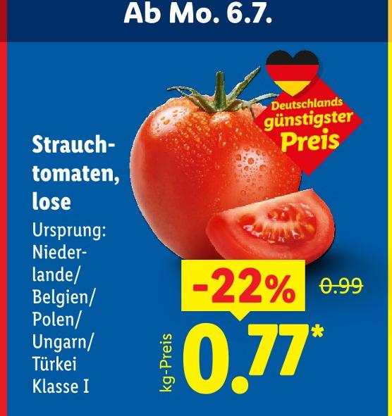 Strauchtomaten, lose im aktuellen Prospekt bei Lidl in Zetel